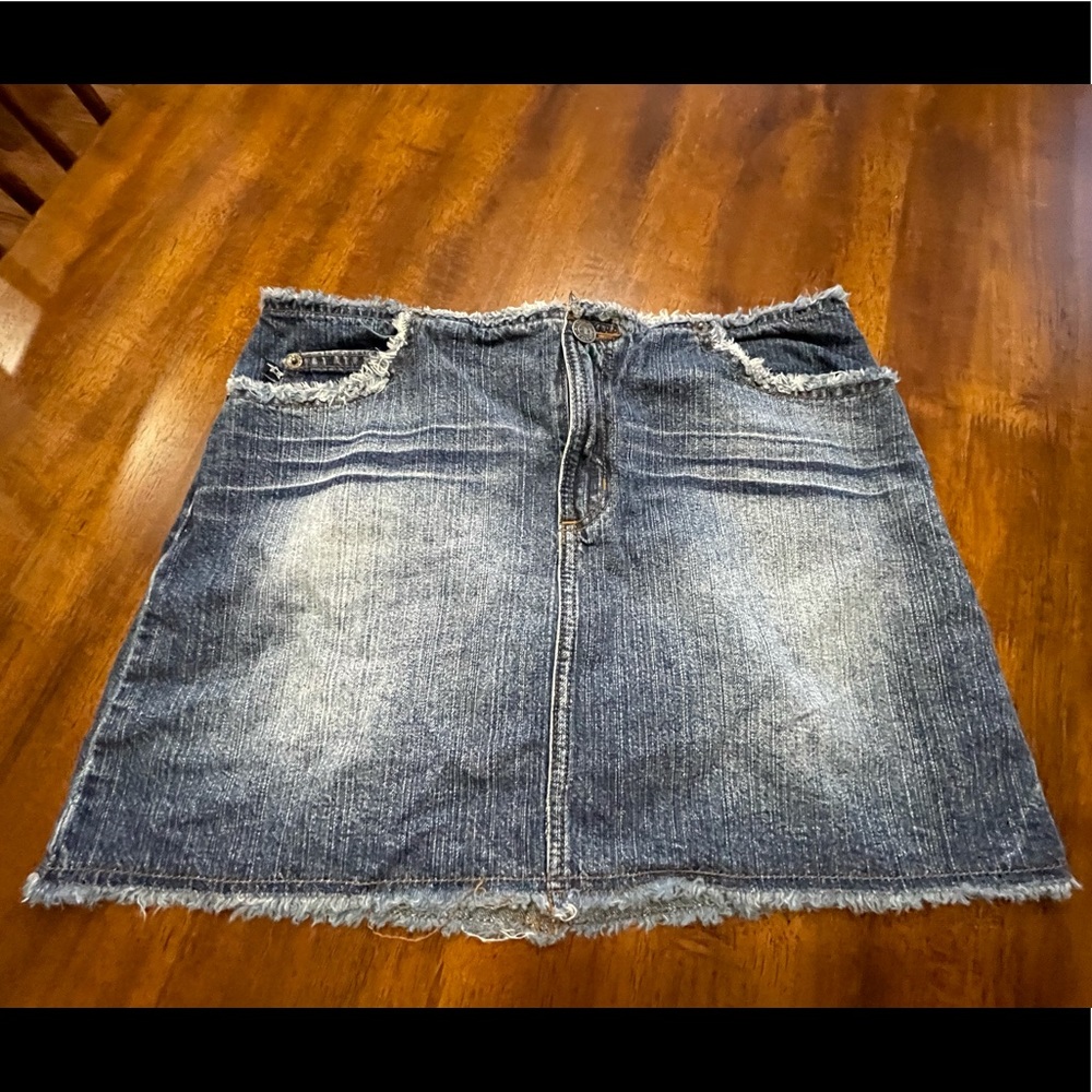 Jean mini skirt